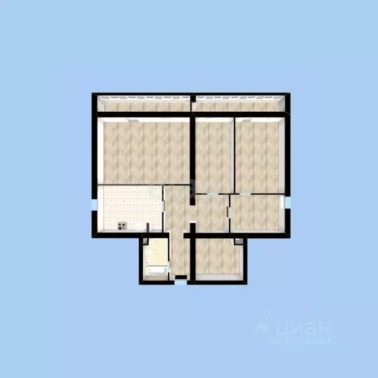 4-к кв. Башкортостан, Уфа Владивостокская ул., 11/1 (112.2 м) - Фото 2