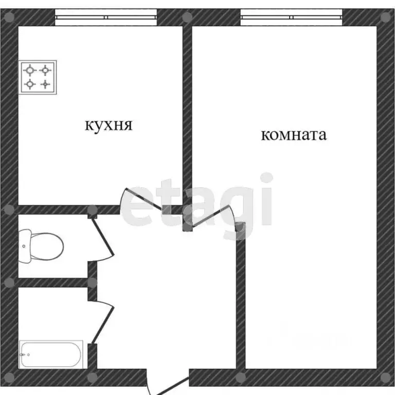 1-к кв. Ханты-Мансийский АО, Сургут просп. Мира, 36 (34.8 м) - Фото 1