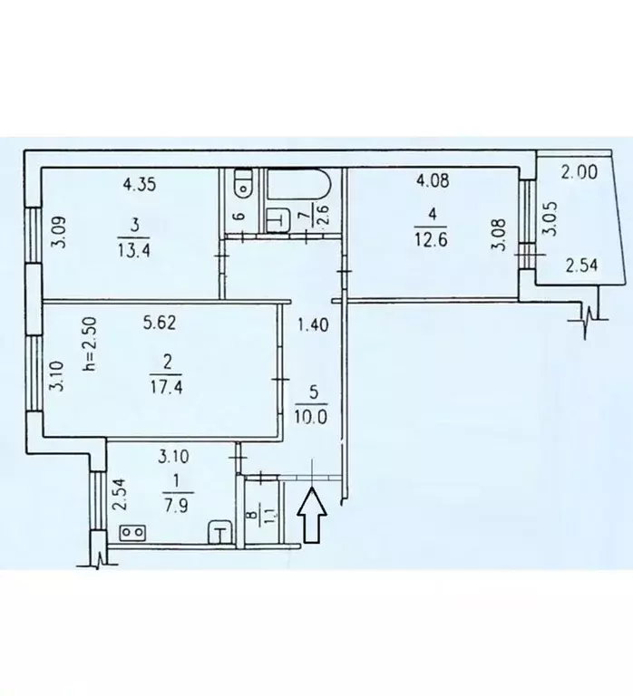 3-к кв. Орловская область, Орел ул. Максима Горького, 58 (66.4 м) - Фото 1