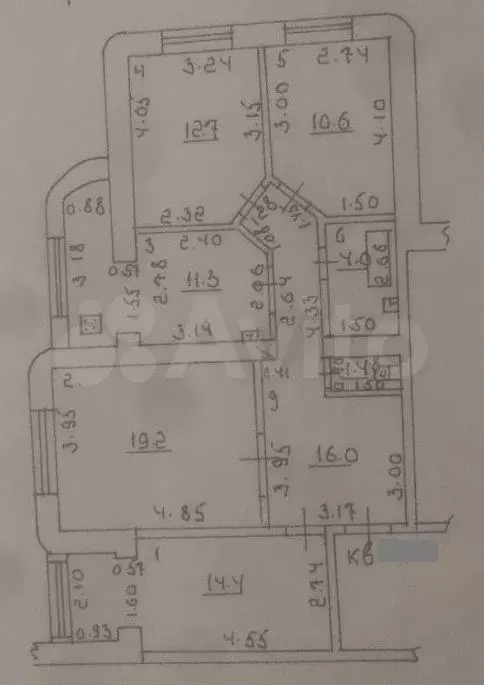 4-к. квартира, 90 м, 3/18 эт. - Фото 0