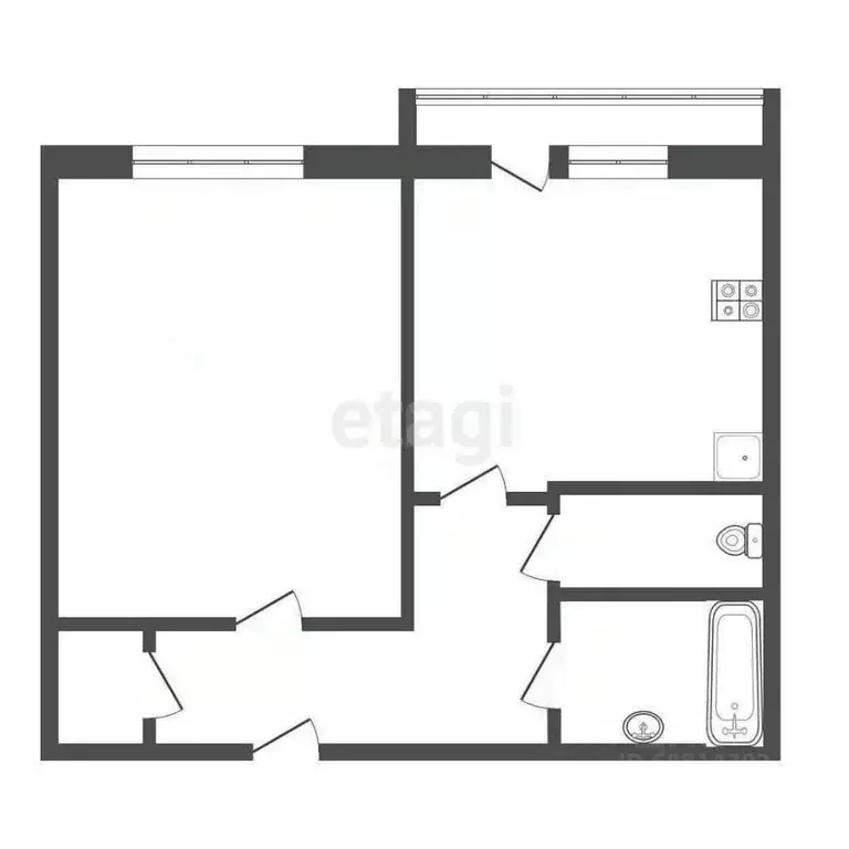 1-к кв. Ленинградская область, Кириши ул. Нефтехимиков, 24А (40.9 м) - Фото 2