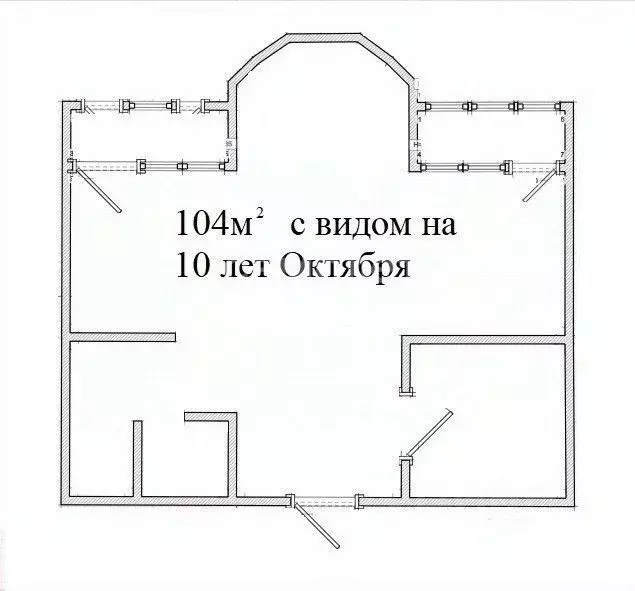 2-к кв. Омская область, Омск ул. 10 лет Октября, 43/1 (104.0 м) - Фото 1