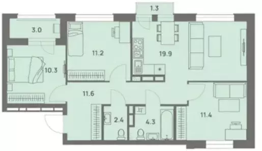 Продаётся 4-к квартира, 72.6 м - Фото 0