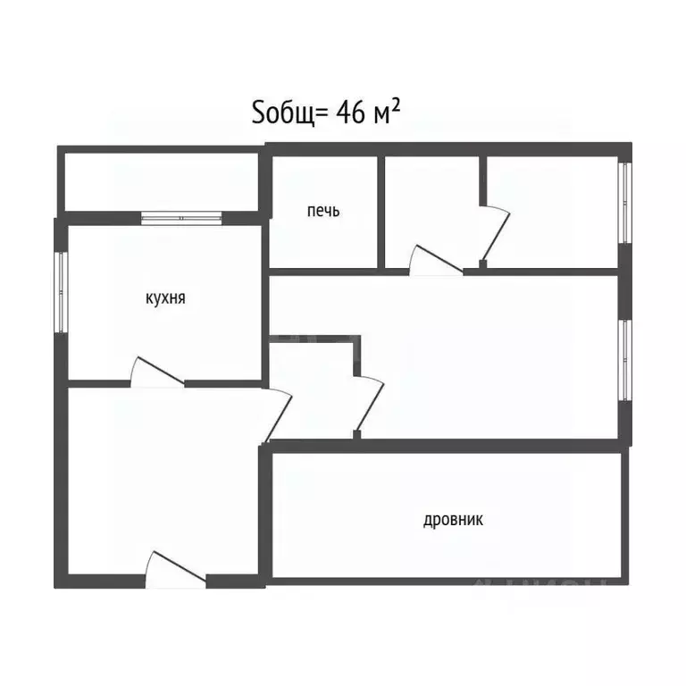 Дом в Брянская область, Трубчевский район, Городецкое с/пос, д. ... - Фото 1