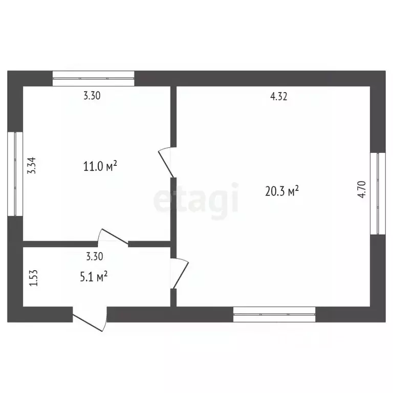 Дом в Тюменская область, с. Бердюжье ул. Льва Толстого, 17 (36 м) - Фото 1