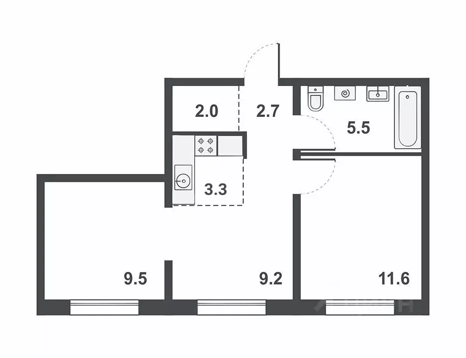 3-к кв. Кировская область, Киров бул. Прибрежный, 6 (43.8 м) - Фото 0