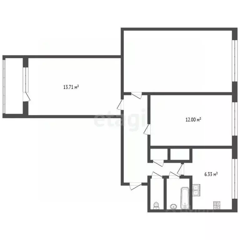 Комната Санкт-Петербург ул. Ивана Фомина, 5К1 (14.0 м) - Фото 2