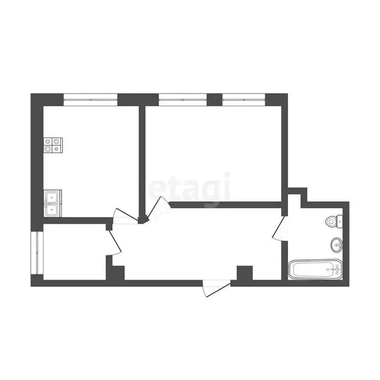 2-комнатная квартира: Иркутск, территория Гусарская, 2 (41 м) - Фото 1