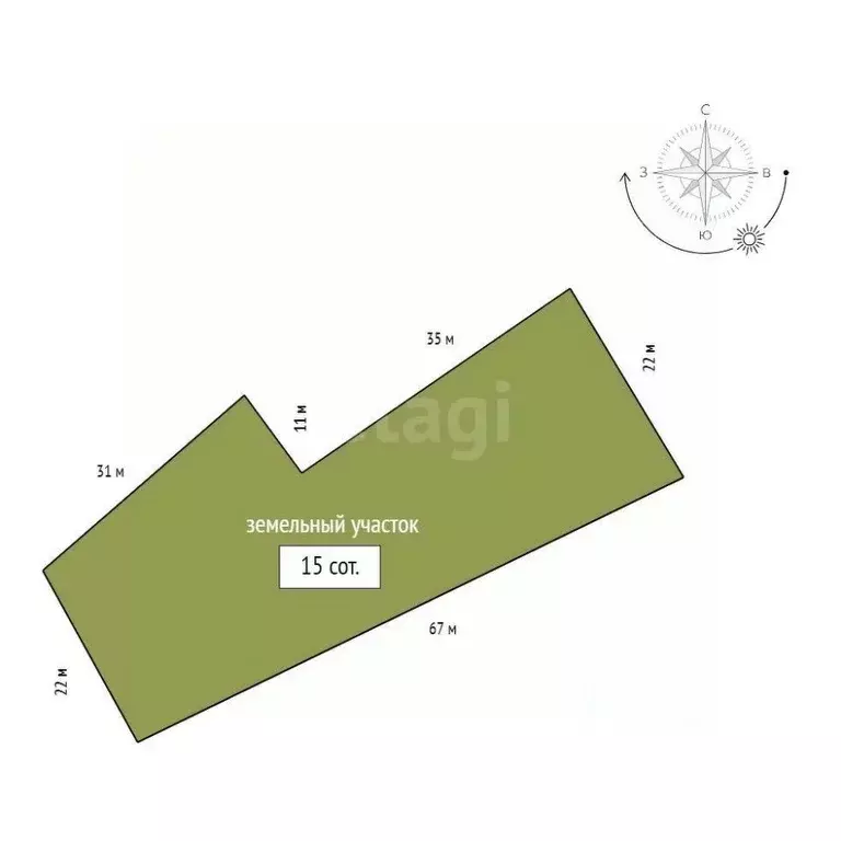 Участок в Красноярский край, Красноярск ул. Семена Давыдова, 21 (15.0 ... - Фото 2