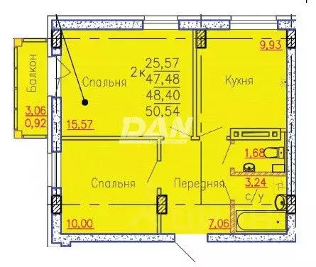 2-к кв. Челябинская область, Челябинск Смолино кп, пер. Ласковый, 3 ... - Фото 2
