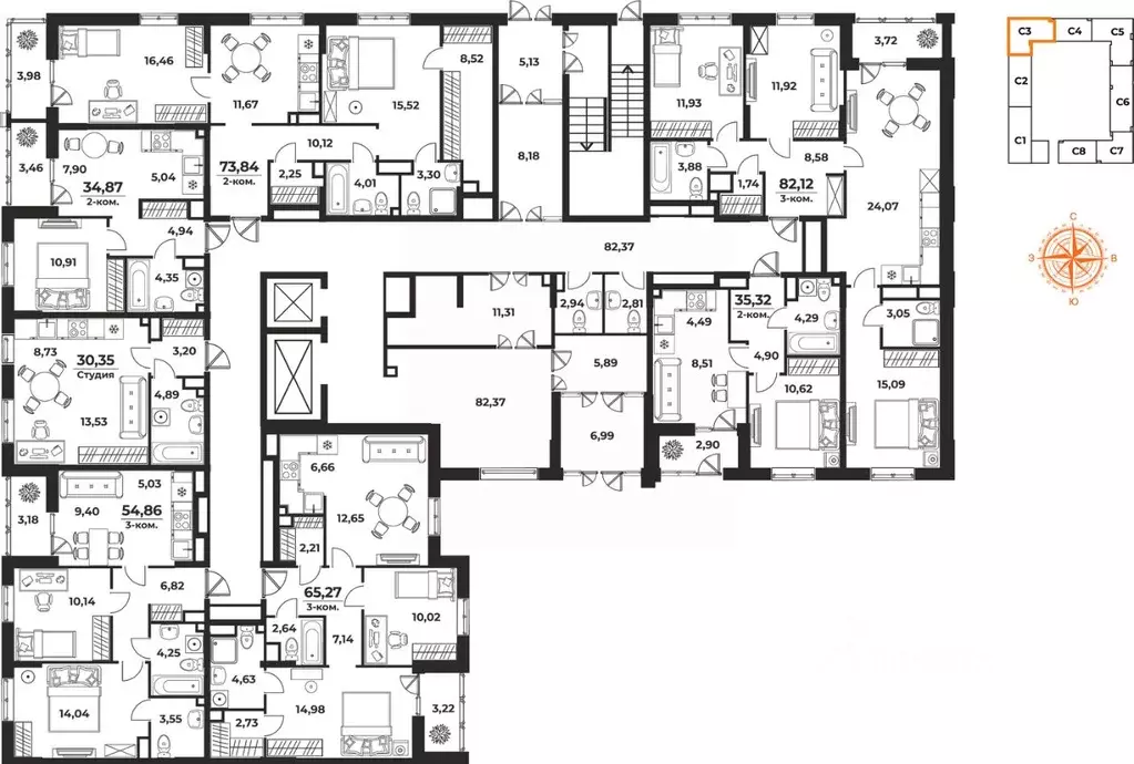 1-к кв. Хабаровский край, Хабаровск Брянский пер. (30.35 м) - Фото 2