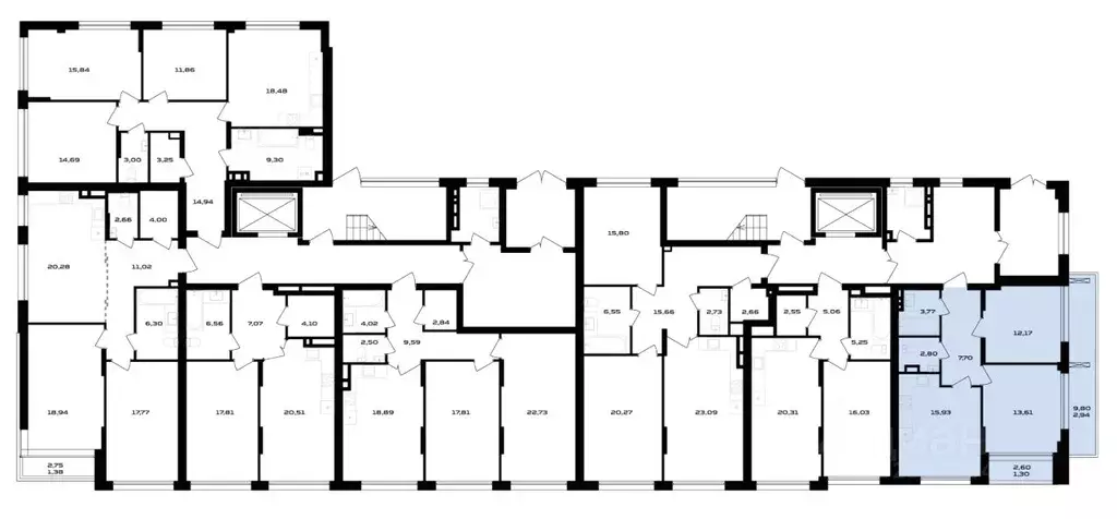 2-к кв. Воронежская область, Воронеж ул. Ольминского, 4 (55.98 м) - Фото 2