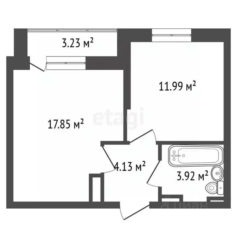 1-к кв. Санкт-Петербург ул. Гудиловская, 9 (38.0 м) - Фото 1