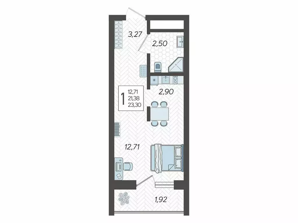 Квартира-студия: Сочи, микрорайон Бытха, Ясногорская улица, 16/2к4 ... - Фото 1