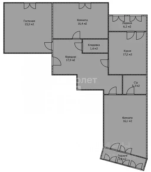 3-к кв. Башкортостан, Стерлитамак ул. Артема, 70 (100.0 м) - Фото 1