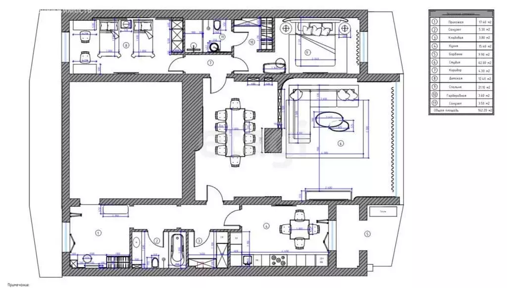 4-комнатная квартира: Махачкала, улица Хаджи Булача, 14Б (167 м) - Фото 1