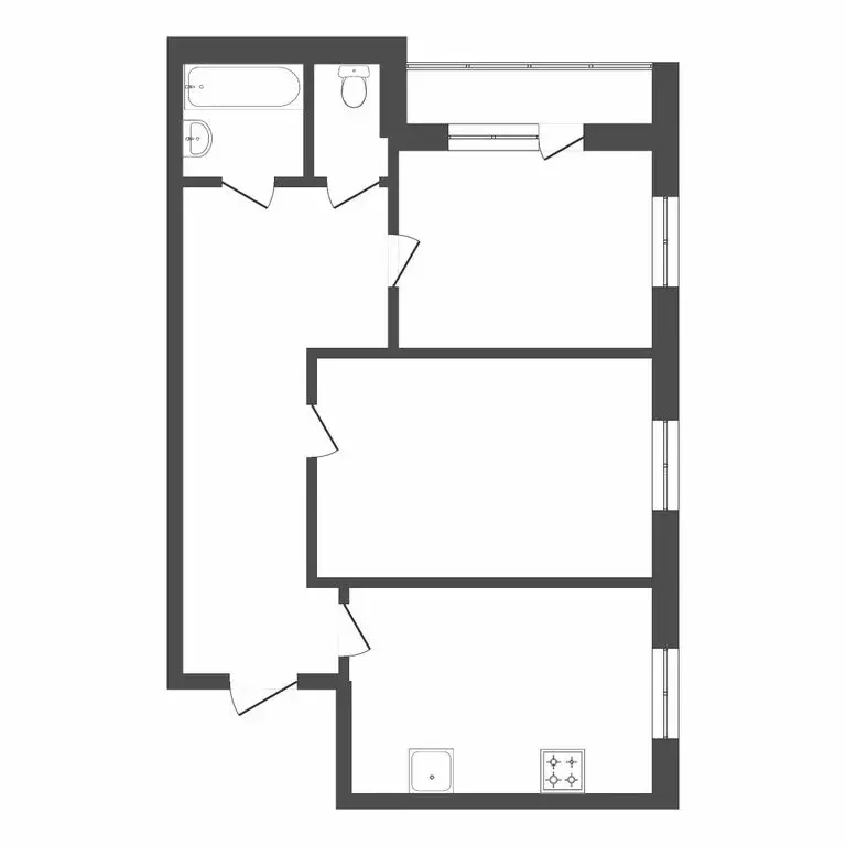 2-комнатная квартира: Тюмень, Ткацкий проезд, 5 (55 м) - Фото 1