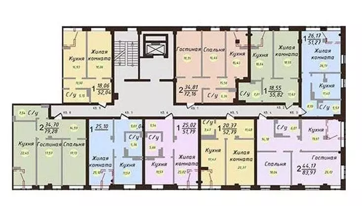 1-к кв. Ярославская область, Ярославль Московский просп., 78 (53.2 м) - Фото 2