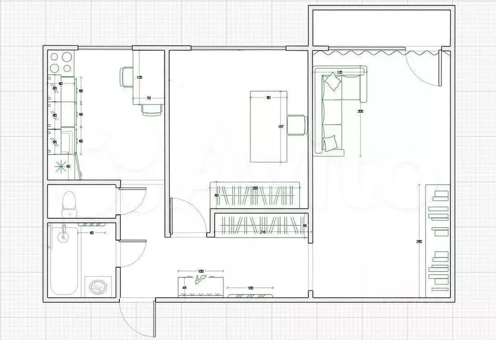 2-к. квартира, 45 м, 9/9 эт. - Фото 0