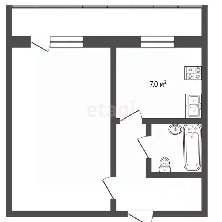 1-к кв. Оренбургская область, Оренбург ул. Мусы Джалиля, 27 (33.8 м) - Фото 2