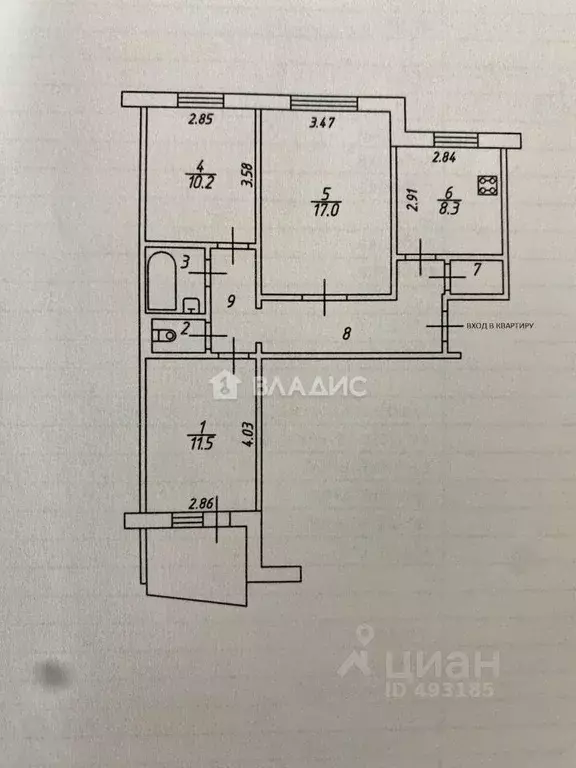 3-к кв. Владимирская область, Владимир ул. Безыменского, 5 (63.0 м) - Фото 1