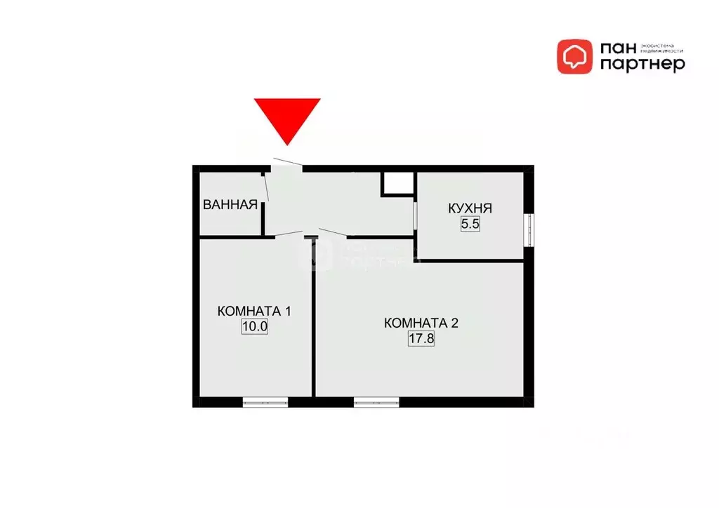 2-к кв. Санкт-Петербург ул. Подводника Кузьмина, 54 (42.1 м) - Фото 1