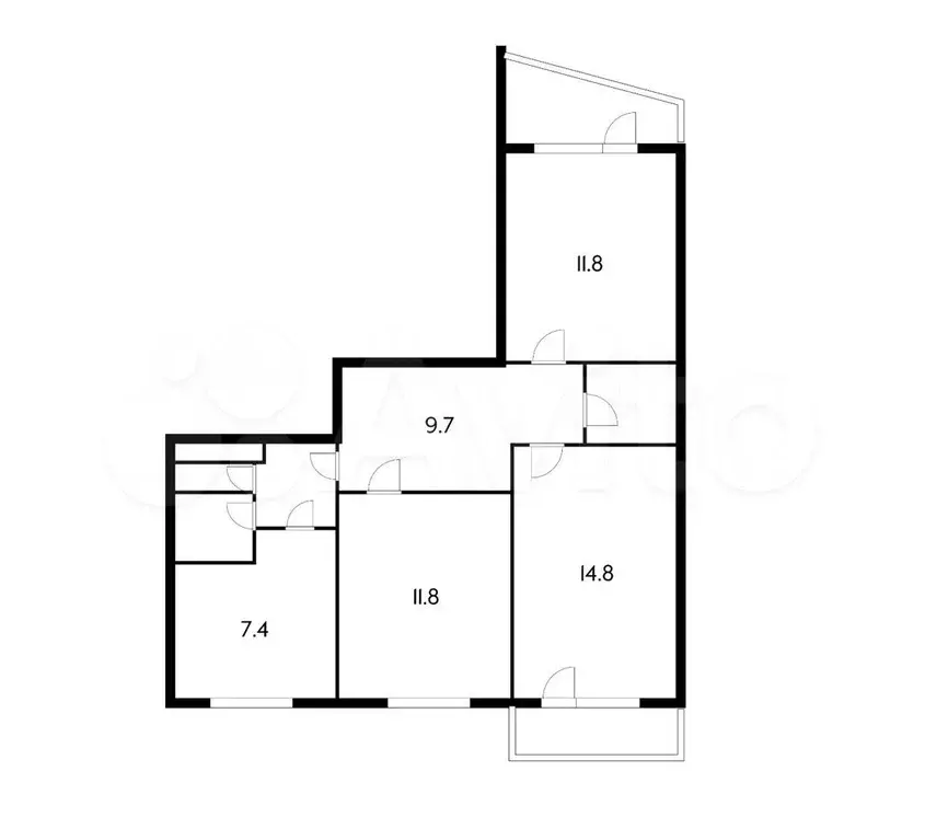 3-к. квартира, 70 м, 3/9 эт. - Фото 0