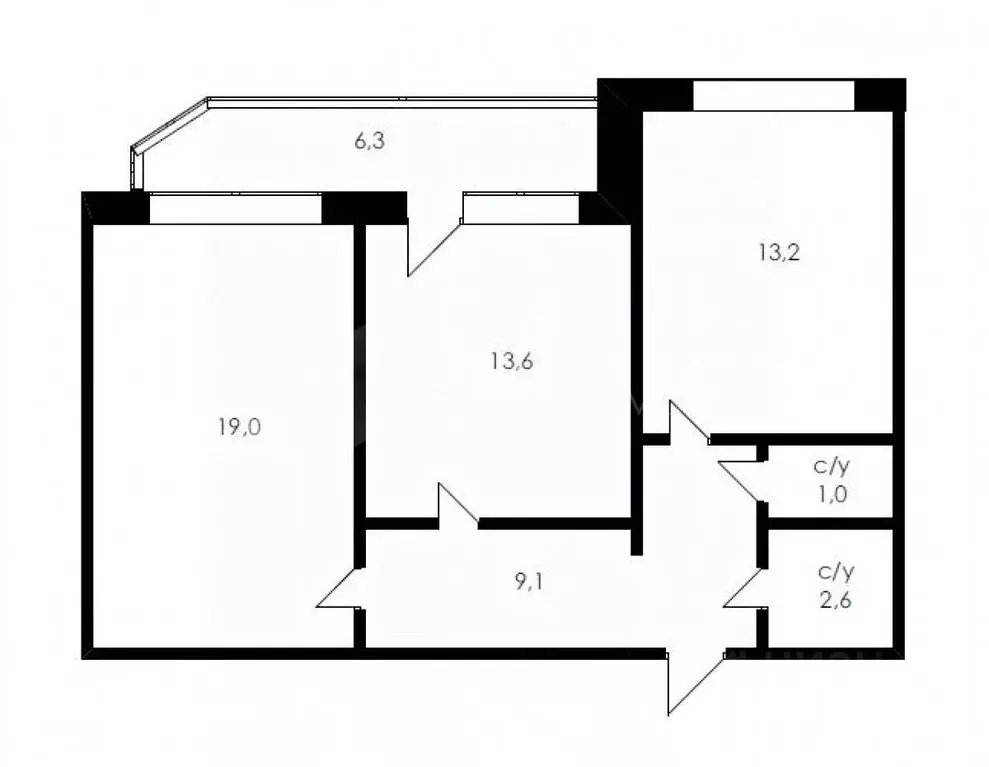 2-к кв. Тюменская область, Тюмень Широтная ул., 83 (57.9 м) - Фото 1