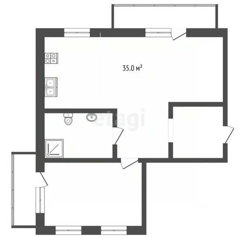 2-к кв. Владимирская область, Муром ул. Филатова, 7 (63.8 м) - Фото 1