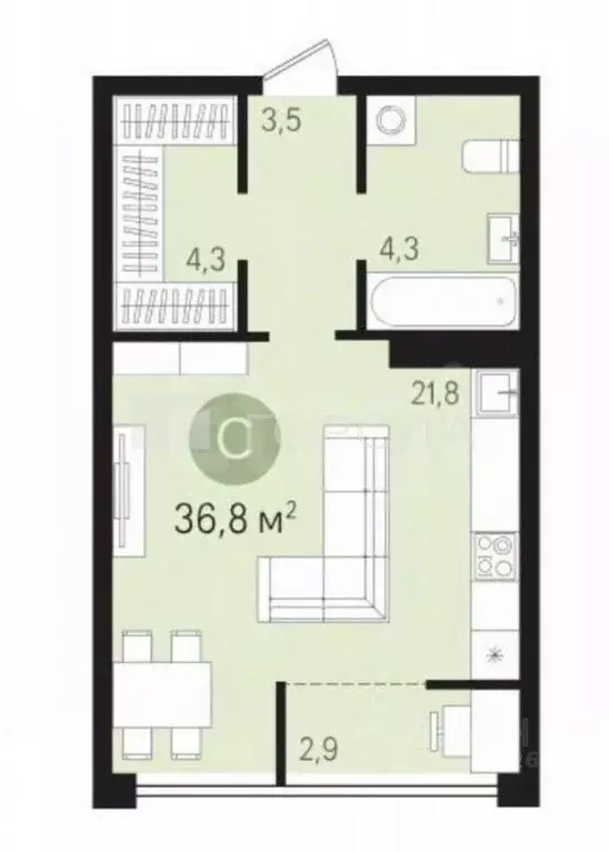 Студия Новосибирская область, Новосибирск ул. Немировича-Данченко, 156 ... - Фото 2