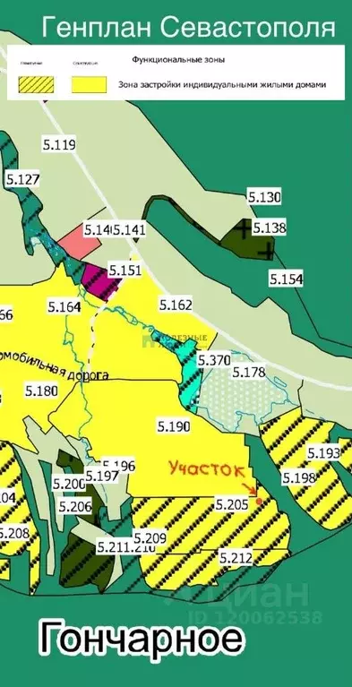Участок в Севастополь с. Гончарное, ул. Раздольная (6.45 сот.) - Фото 1