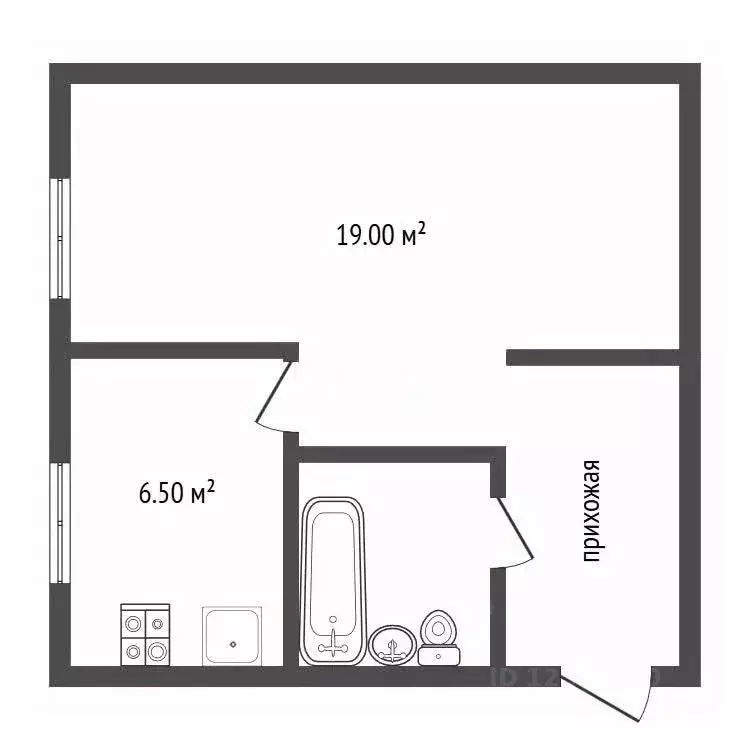1-к кв. Воронежская область, Воронеж Ленинский просп., 121 (32.0 м) - Фото 2