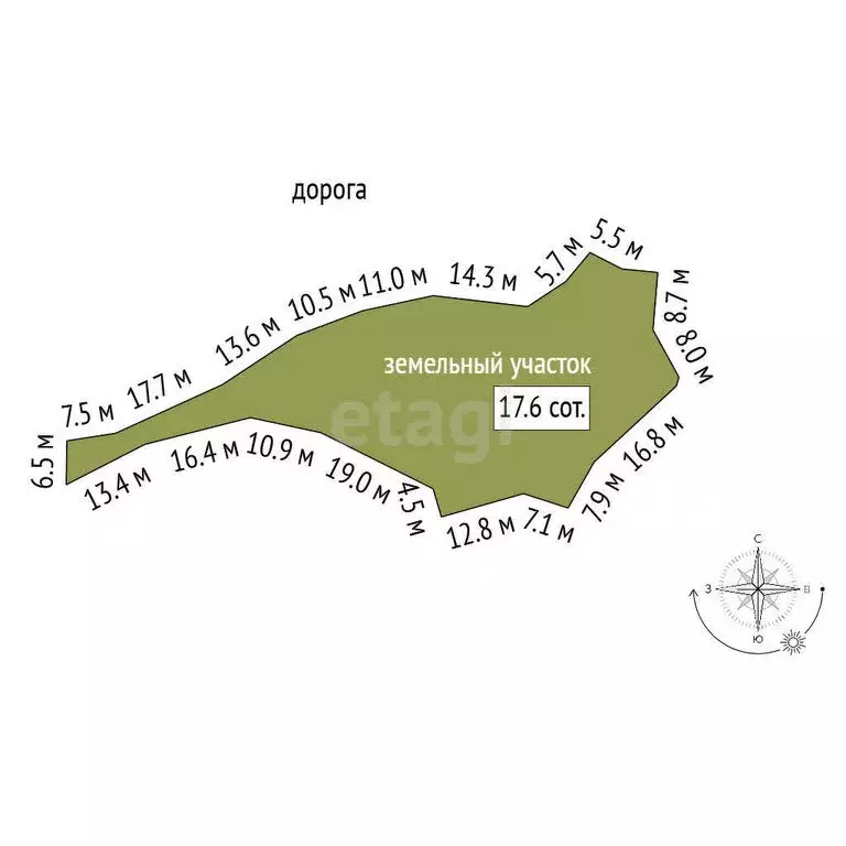 Участок в Эльбрусский район, село Тегенекли (17.6 м) - Фото 1