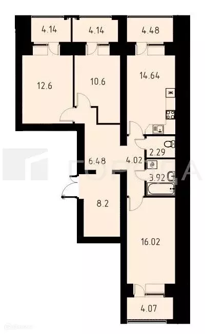 Продаётся 4-к квартира, 95.6 м - Фото 0