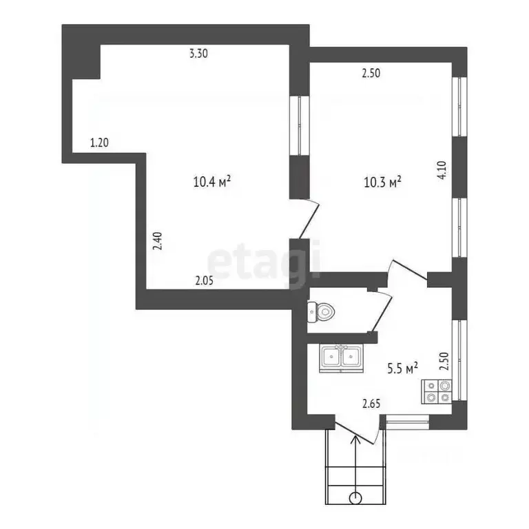 2-к кв. Крым, Ялта ул. Кирова, 71 (42.0 м) - Фото 2