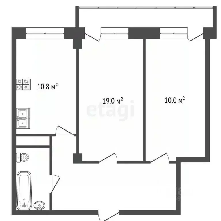 2-к кв. Московская область, Щелково городской округ, д. Большие ... - Фото 2