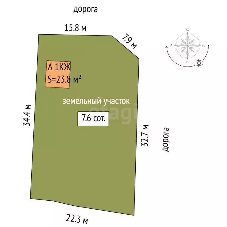 Дом в Тюмень, СНТ Тополёк, 4-я линия (23.8 м) - Фото 2