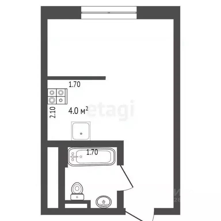 Студия Москва Михалковская ул., 48к2 (25.0 м) - Фото 1