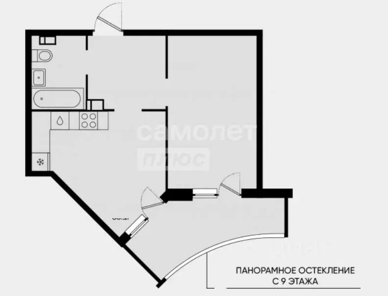 1-к кв. Краснодарский край, Краснодар ул. Григория Булгакова, 16 (34.5 ... - Фото 2