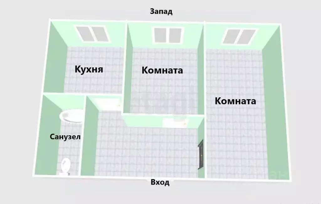 2-к кв. Сахалинская область, Южно-Сахалинск Амурская ул., 96 (43.0 м) - Фото 1