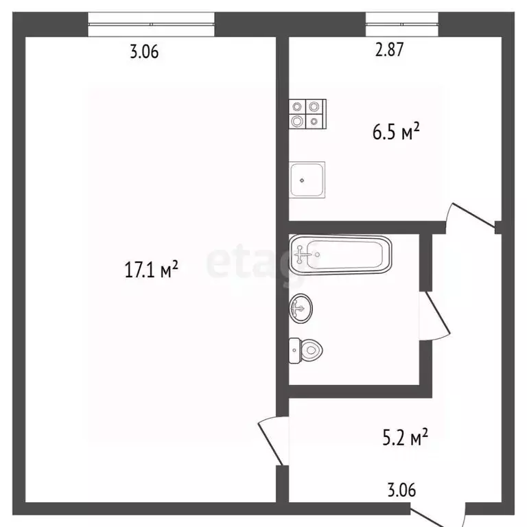 1-к кв. Мордовия, Саранск ул. Косарева, 3к1 (32.7 м) - Фото 2