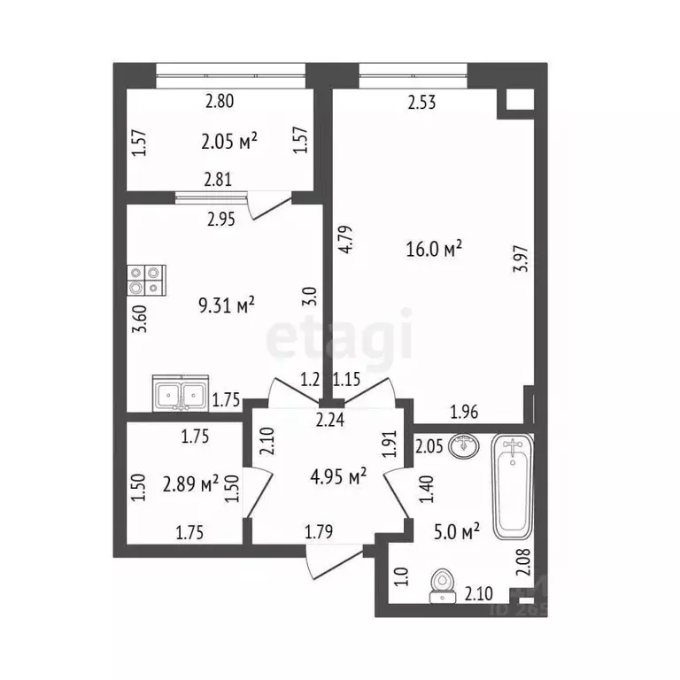 1-к кв. Севастополь ул. Братьев Манганари, 30к1 (38.4 м) - Фото 1