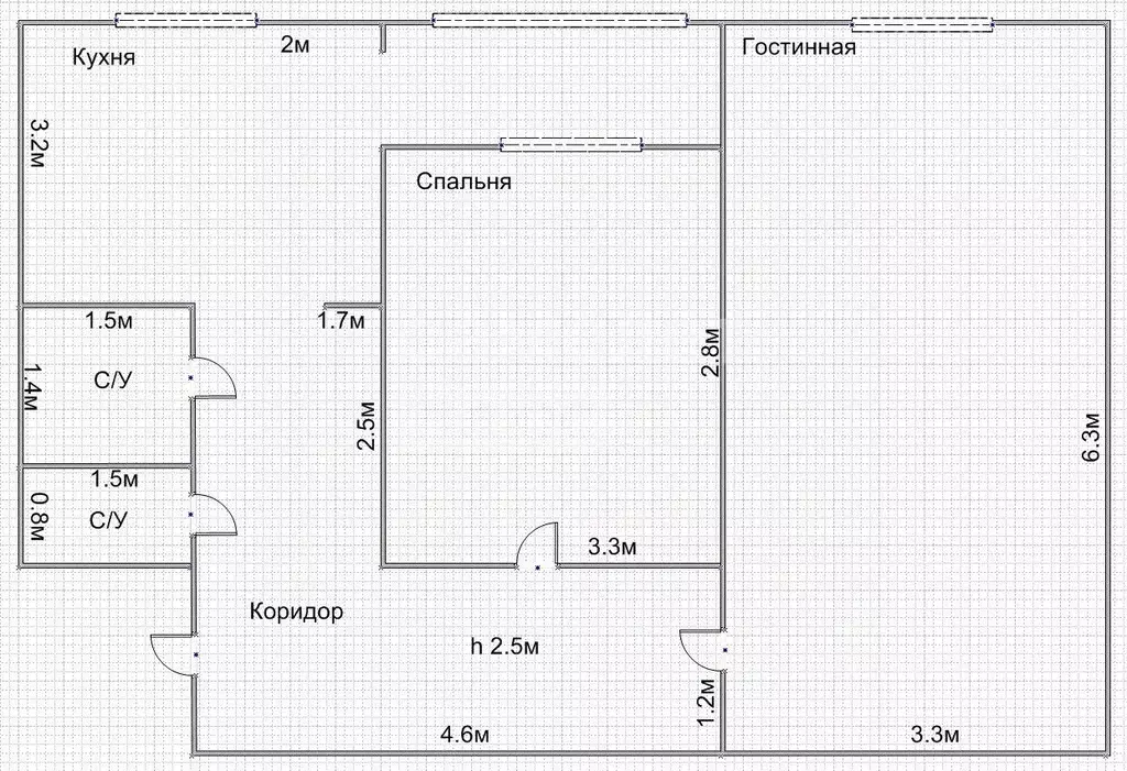 2-к кв. Дагестан, Дербент ул. Генерала Сеидова, 18 (52.0 м) - Фото 2