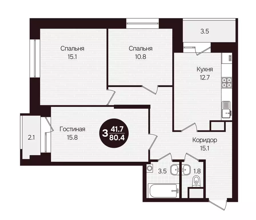 3-комнатная квартира: Новочебоксарск, улица 10-й Пятилетки, 5 (80.4 м) - Фото 1