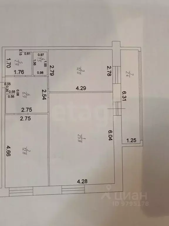 2-к кв. Татарстан, Казань ул. Сибгата Хакима, 7 (61.9 м) - Фото 1