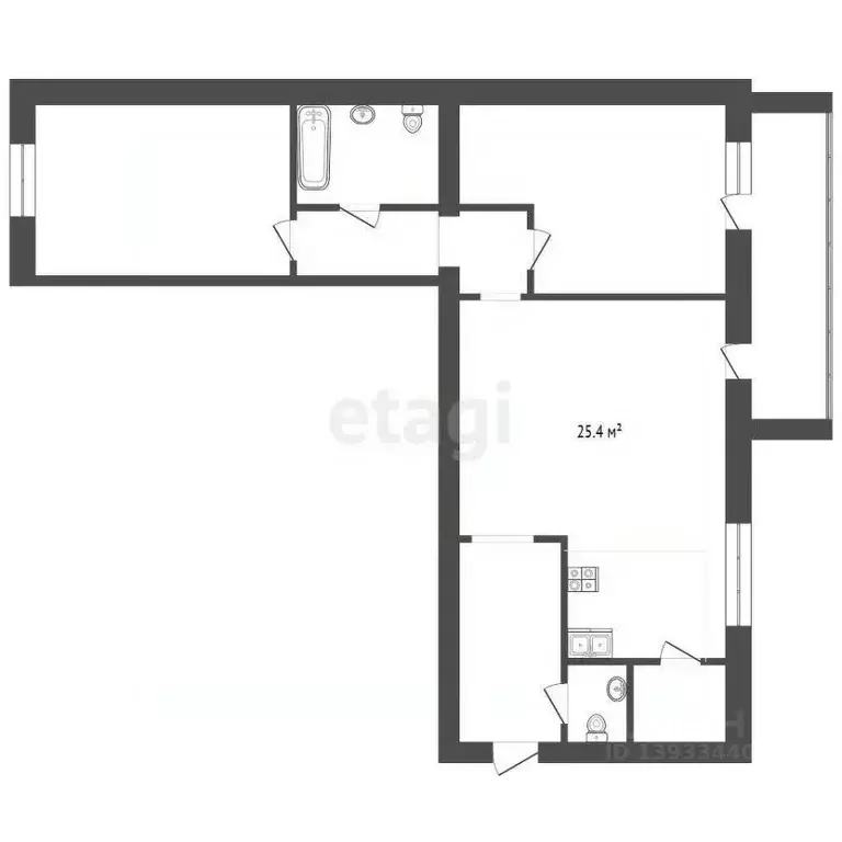 2-к кв. Тюменская область, Тюмень ул. Тимофея Кармацкого, 7 (84.5 м) - Фото 2