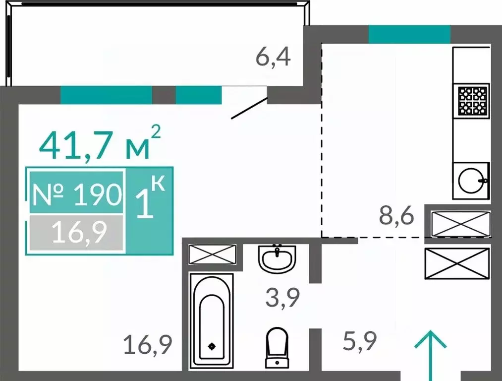 Студия Крым, Евпатория ул. Симферопольская, 2Х (41.7 м) - Фото 0