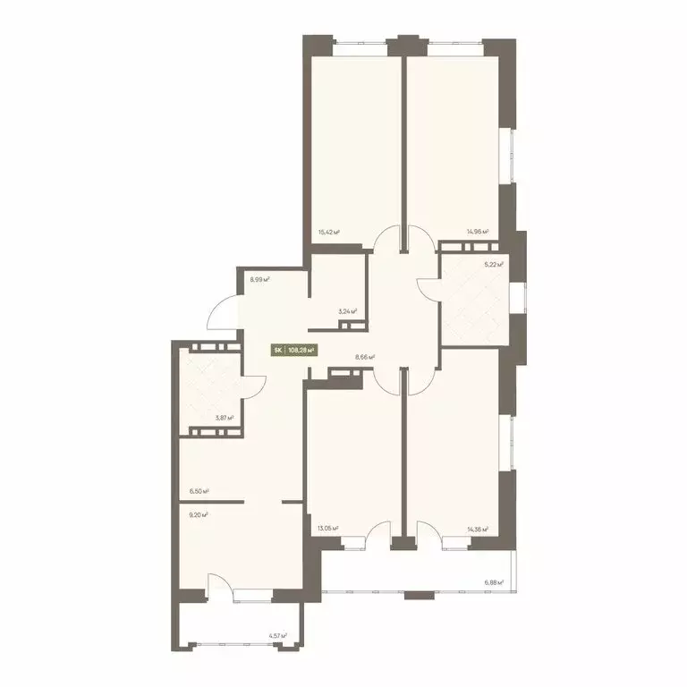 5-комнатная квартира: Кемерово, Московский проспект, 23А (108.28 м) - Фото 2