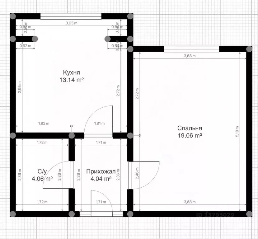1-к кв. Кабардино-Балкария, Нальчик ул. Шогенова, 55к12 (40.3 м) - Фото 1
