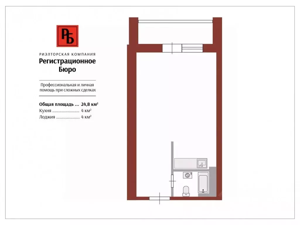 Студия Кировская область, Киров ул. Современная, 2 (24.8 м) - Фото 2